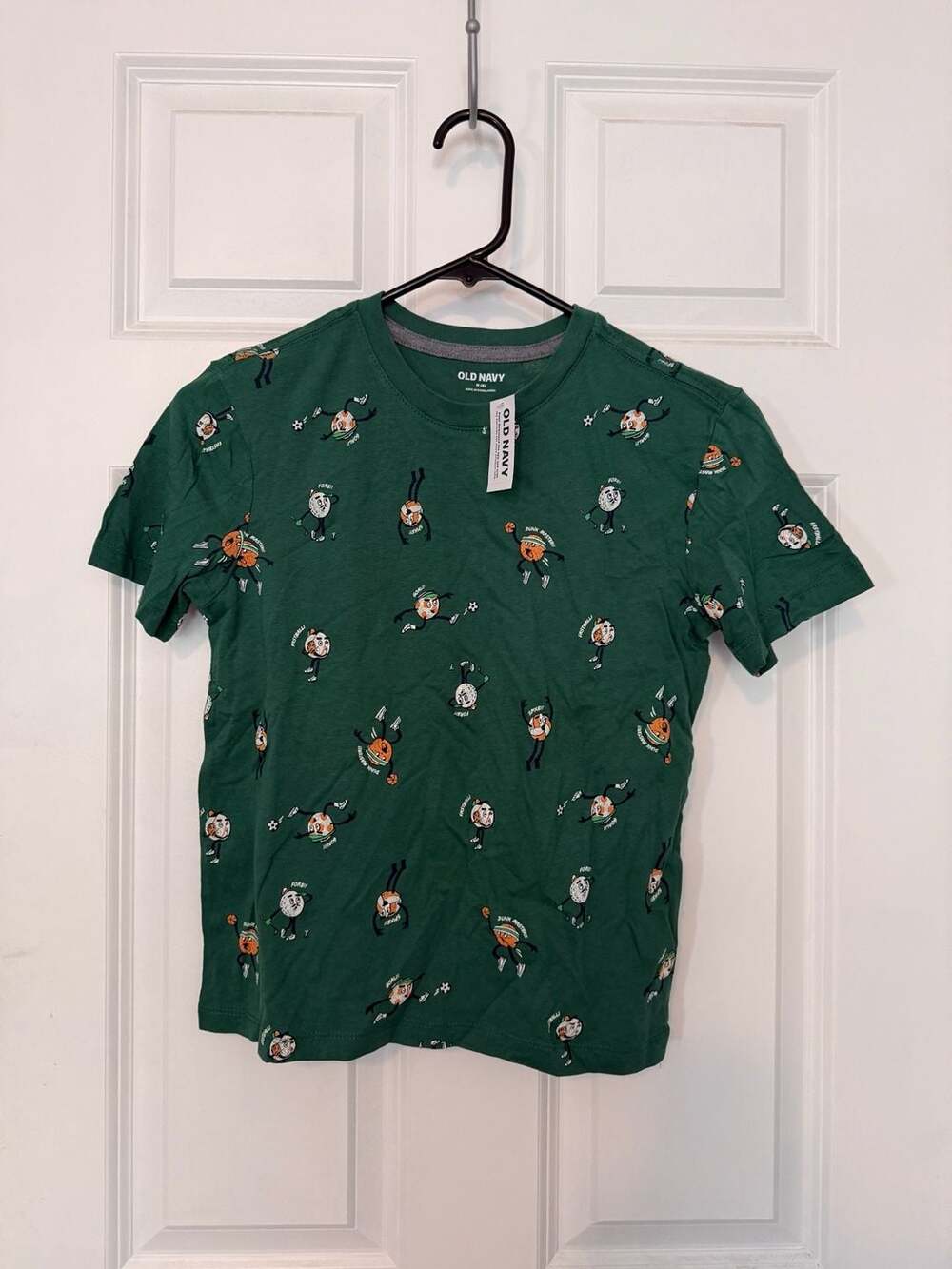 Old Navy Boys Green Sport Balls Graphic Short-Sleeve T-Shirt Size M 8
